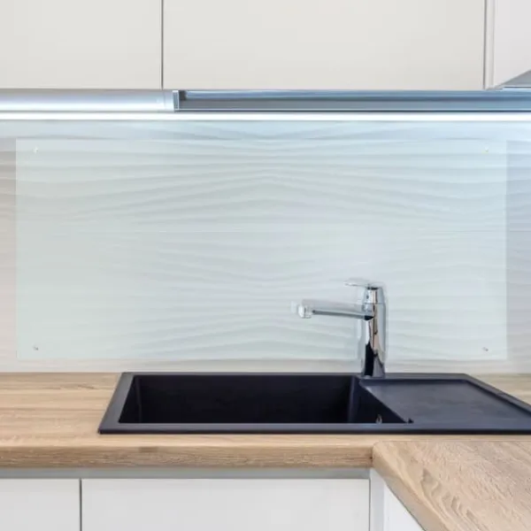 Komfurer>Køkken stænkskærm, 40x90 cm, Transparent