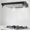 Emhætter>Køkkenemhætte 60 cm - Underbygget/Væghængt - Touch- & Geststyring - Op til 715 CFM - Støjniveau 55 dB - Motor 2x100 W - LED 6500K