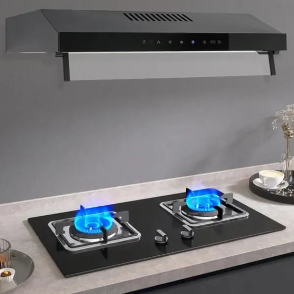 Emhætter>Køkkenemhætte 60 cm - Underbygget/Væghængt - Touch- & Geststyring - Op til 715 CFM - Støjniveau 55 dB - Motor 2x100 W - LED 6500K