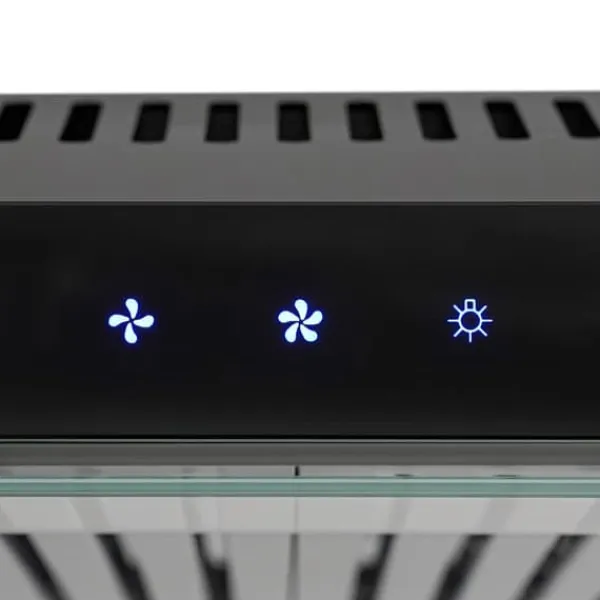 Emhætter>Køkkenemhætte 60 cm - Underbygget/Væghængt - Touch- & Geststyring - Op til 715 CFM - Støjniveau 55 dB - Motor 2x100 W - LED 6500K