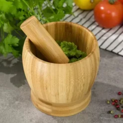 Mortere & Pistiller>KØKKENMØRTEL BAMBUS 9cm KINGHOFF KH-1616