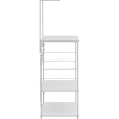 Køkkenreol med 4 hylder til mikroovn | Materiale: Konstrueret træ | Farve: Hvid | Størrelse: 60x39,6x123 cm