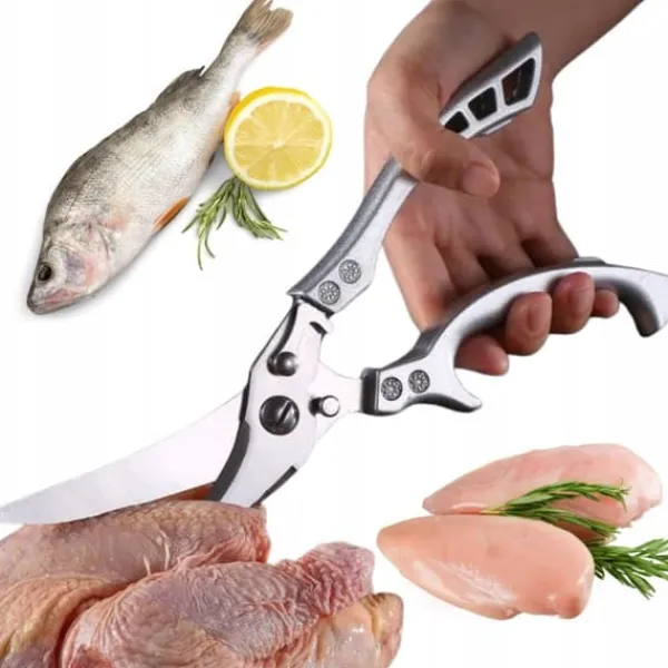Køkkensaks Køkkensaks Stål Til Skæring Af Kød Fjerkræ Kylling Fisk New