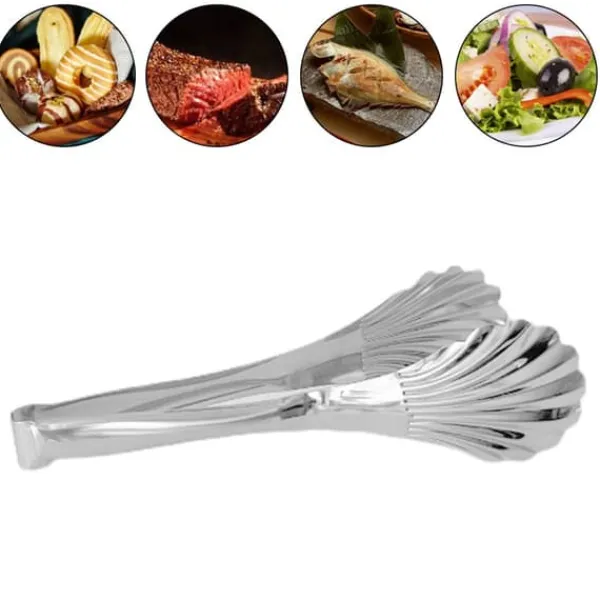 Køkkentang i rustfrit stål, multifunktionel varmebestandig skalform, til grillmad, portioner 201 (23 cm/9,1 tommer) Discount