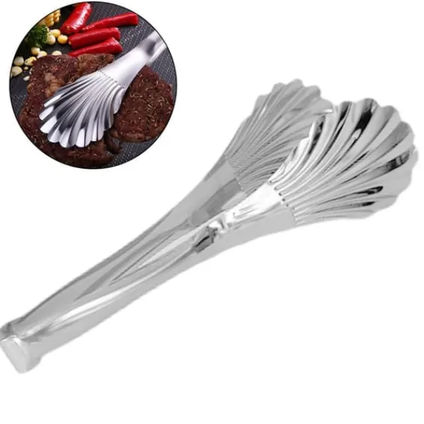 Køkkentang i rustfrit stål, multifunktionel varmebestandig skalform, til grillmad, portioner 201 (23 cm/9,1 tommer) Discount