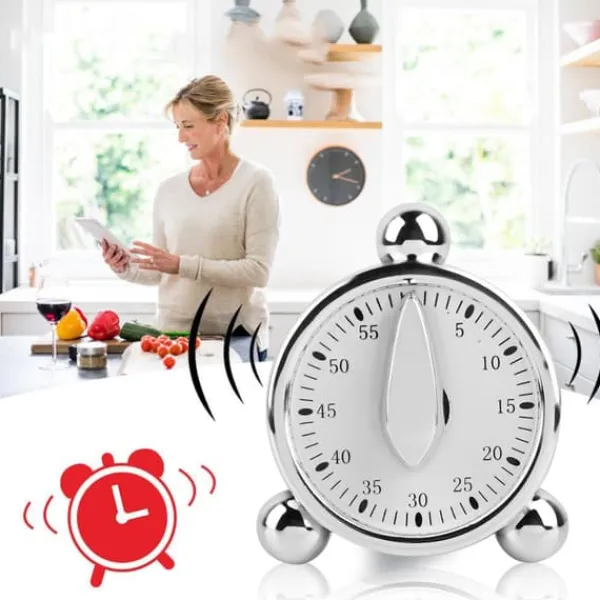 Æggeure>Køkkenur - 60 minutters nedtællingsalarm til madlavning