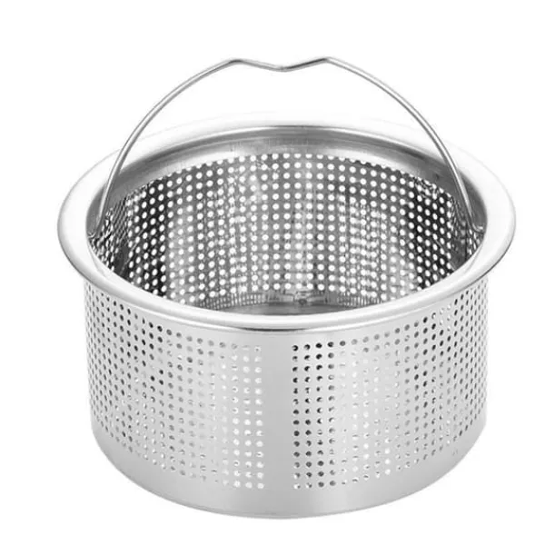 Sier>Køkkenvask si med håndtag 304 rustfrit stål vask afløb Dyb kop kurv Si 3 tommer ydre diameter
