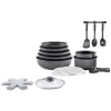 Gryder, Stegepander Og Kasseroller>Köksredskap - Alla värmekällor inklusive induktion - KONST & KÖK - AC1824 - Aluminium - 18 delar - Non-stick - Avtagbart handtag