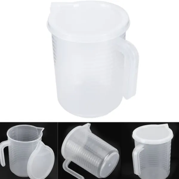 Målebægere & Måleskeer>Klare plastikmålebægre - 500ml/1000ml - Køkkenbagetilbehør med låg