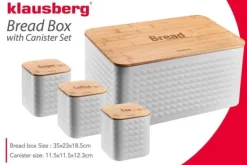 KLAUSBERG BRØDÆSKE MED ET SÆT BEHOLDERE KB-7483