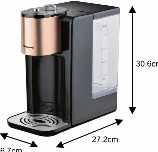 Kopvarmer>KLAUSBERG KB-7879 2,2L varmtvandsbeholder med temperaturkontrol