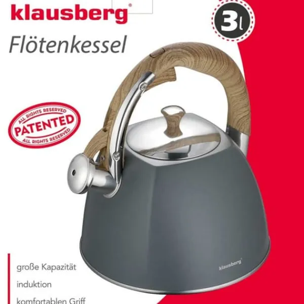 Elkedel>KLAUSBERG KEDEL MED FLØJTE 3L KB-7501
