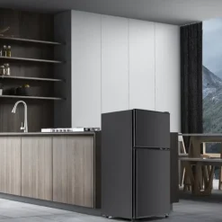 Køle-/fryseskab Kombi, 86,8 cm, 60L køleskab, 22L fryser, 102 kWh/år, Sort, Energiklasse E