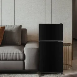 Kombineret Køle- & Fryseskab>Køle-/fryseskab Kombi, 86,8 cm, 60L køleskab, 22L fryser, 102 kWh/år, Sort, Energiklasse E