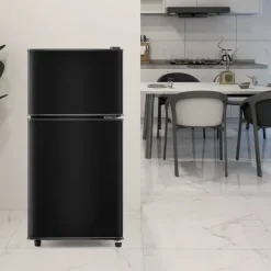 Kombineret Køle- & Fryseskab>Køle-/fryseskab Kombi, 86,8 cm, 60L køleskab, 22L fryser, 102 kWh/år, Sort, Energiklasse E