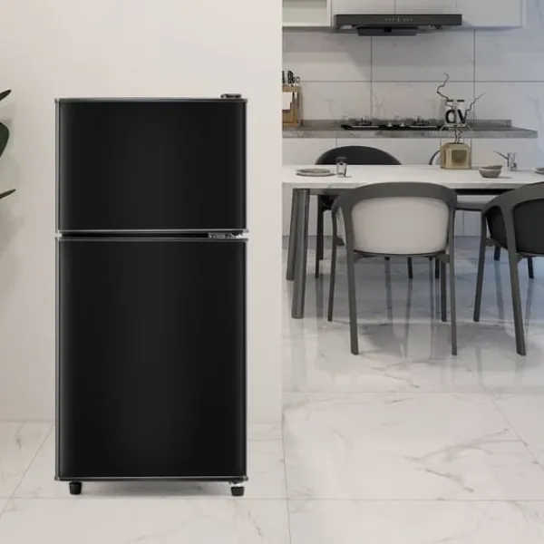 Køle-/fryseskab Kombi, 86,8 cm, 60L køleskab, 22L fryser, 102 kWh/år, Sort, Energiklasse E Hot