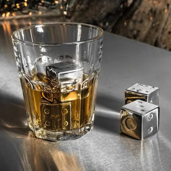 Whiskysten>Køleis i metal og stål til whiskydrikke