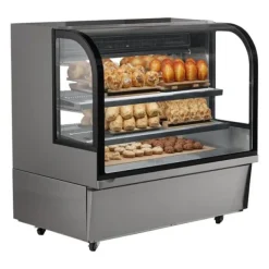 Køleskabe>Kølemonteret Bageri Displaykøleskab 18 cu ft/505L, 2-etager, energieffektiv, perfekt til bageri og detailhandel.