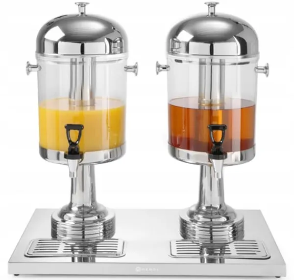 Køler til Juice-dispenser HENDI 2x 8L (16L) - Stål, Dobbelt, med Bakke Online