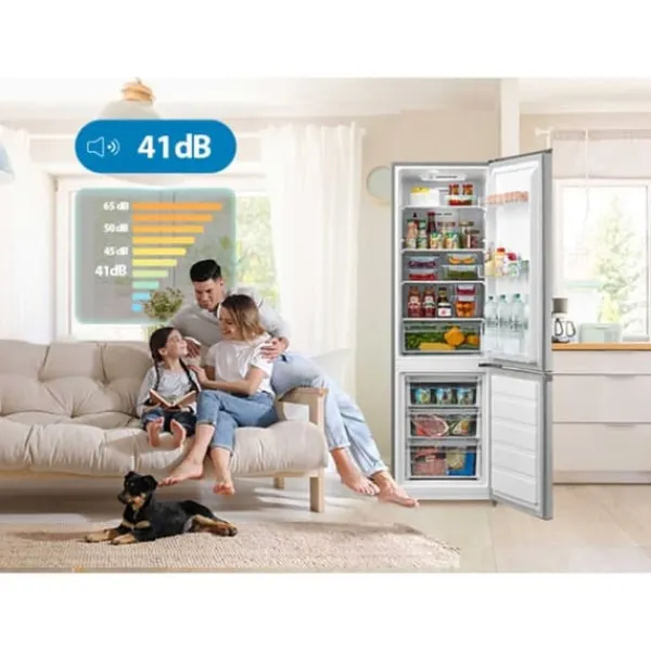 Køleskab med fryser Midea 270L Steel MDRB380FGE02A