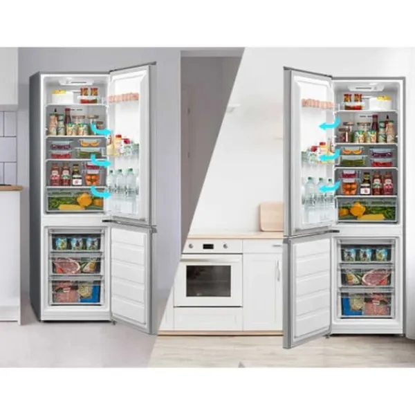 Køleskab med fryser Midea 270L Steel MDRB380FGE02A