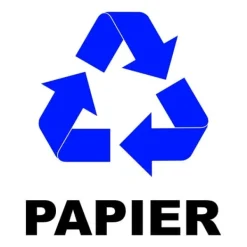 Tilbehør Til Affaldshåndtering>Klistermærke kurvskilt affaldssortering PAPIR 25X25