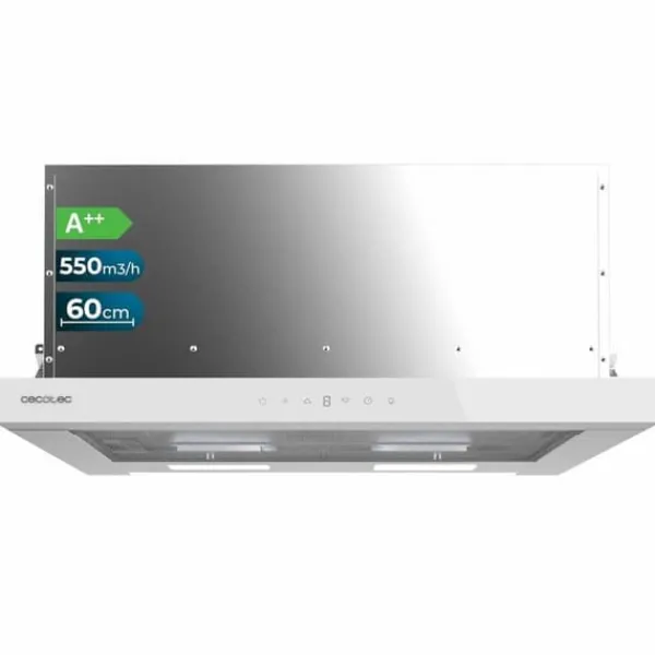 Emhætter>Klokke Cecotec Bolero Flux TLT 605500 Hvid 490 m3/h 60 cm
