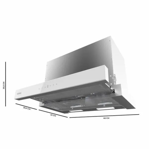 Emhætter>Klokke Cecotec Bolero Flux TLT 605500 Hvid 490 m3/h 60 cm