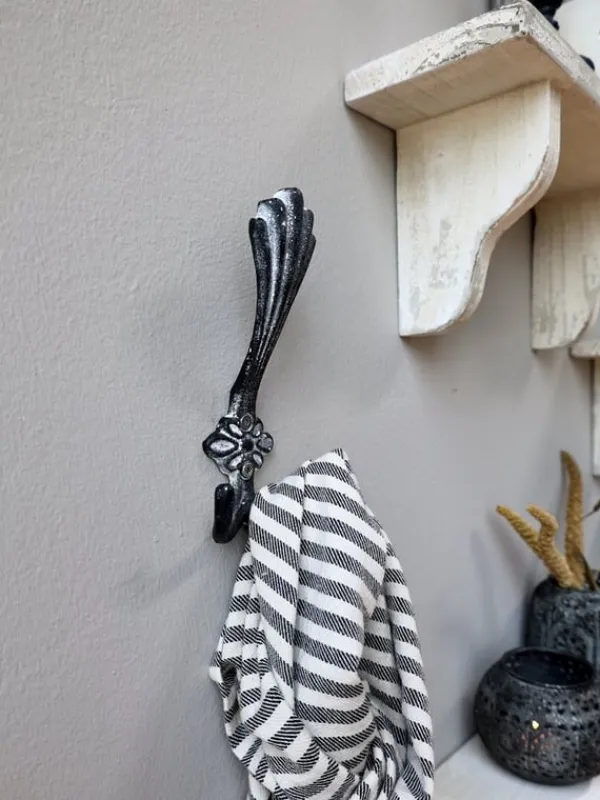 Chic Antique Opbevaringskroge & Hylder>Knager med 2 kroge i antique grå