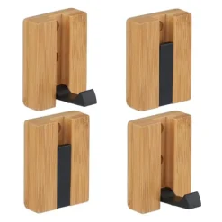 Opbevaringskroge & Hylder>Knagesæt, 7x5x5 cm, Natur, Sort