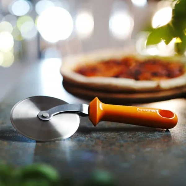 Pizzaskærere>Knivhjul til udskæring af pizza, diameter 97 x 240 mm - orange