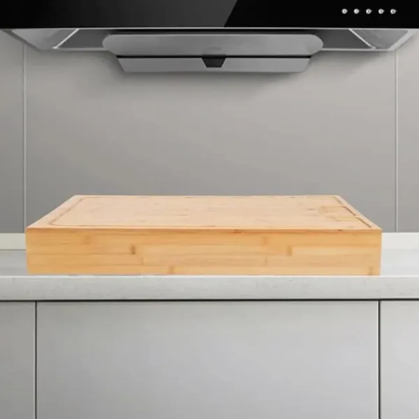 Kogeplade dækplade - Skærebræt - Bambus - Rektangulær - 75 × 54 × 10 cm - Lilla Best