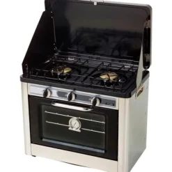 Kombinerad ugn/spis med 2 campingbrännare - INCASA - 016463 Clearance
