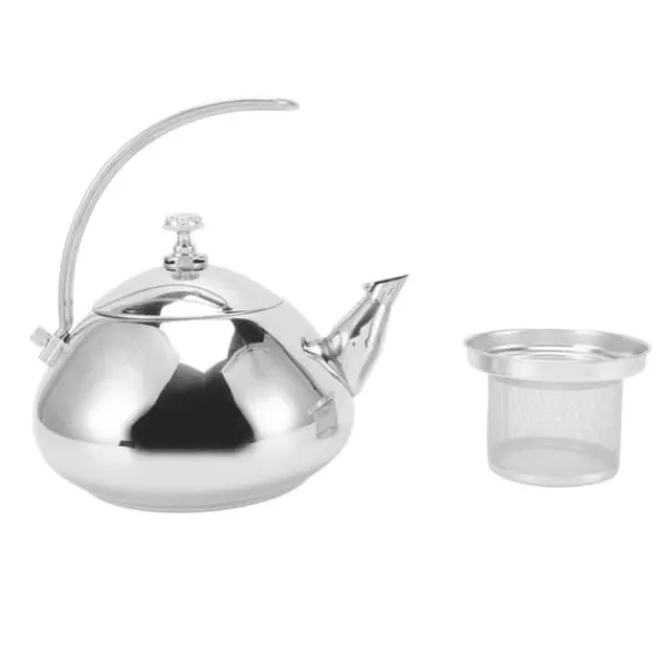 Komfur te-kedel i rustfrit stål med aftagelig infuser - 1,5 l kapacitet, professionelt design til hjemmekøkken Discount