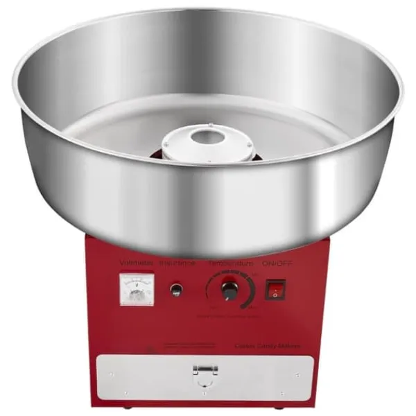 Maskiner Til Candyfloss>Kommerciel Candyflossmaskine, Sukkerstivelsesmaskine 1000W, Perfect til Fest, Rød Farve