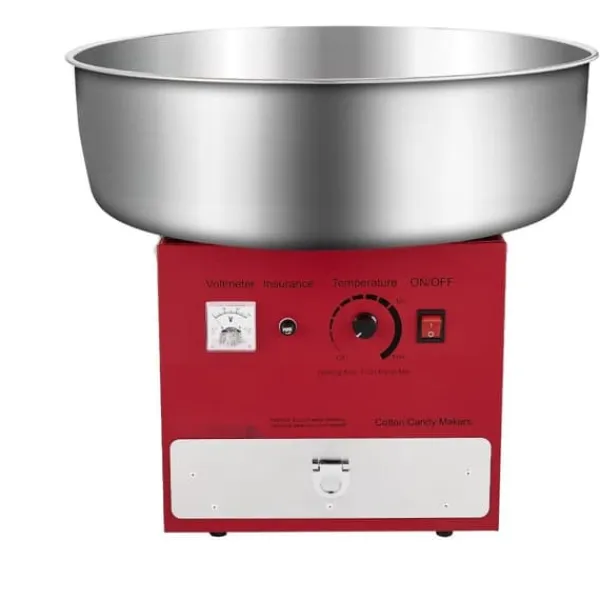 Maskiner Til Candyfloss>Kommerciel Candyflossmaskine, Sukkerstivelsesmaskine 1000W, Perfect til Fest, Rød Farve
