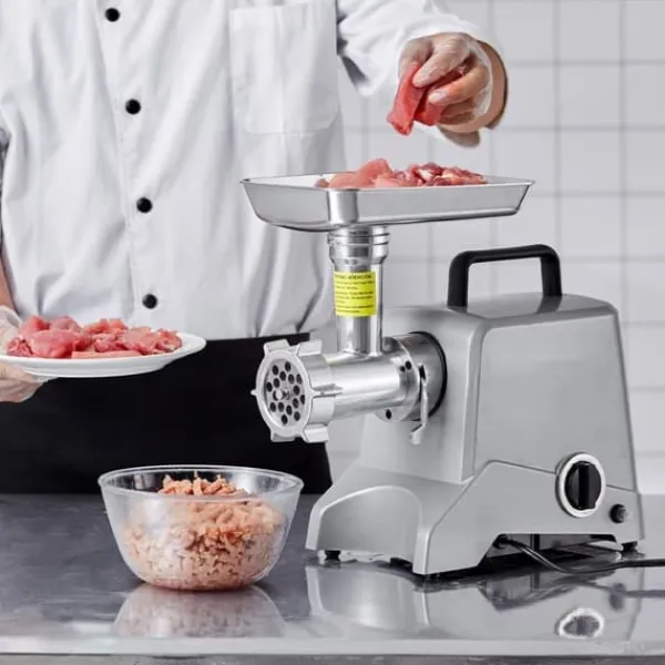 Kommerciel Elektrisk KødKværn, 5 Lb/Min Kapacitet, 575 W Pølsestopper, Høj Effektivitet, Robust Konstruktion