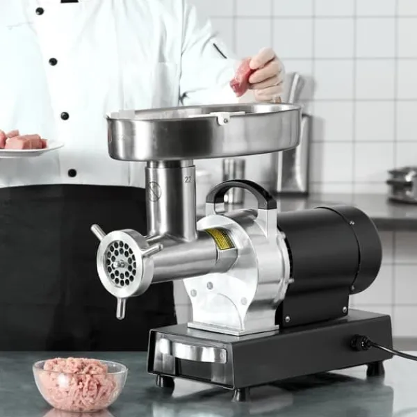 Kommerciel elektrisk kødkværn 14 Lbs/Min, med pølsestopper til køkken, høj effekt, effektiv madlavning, nem at rengøre. Best