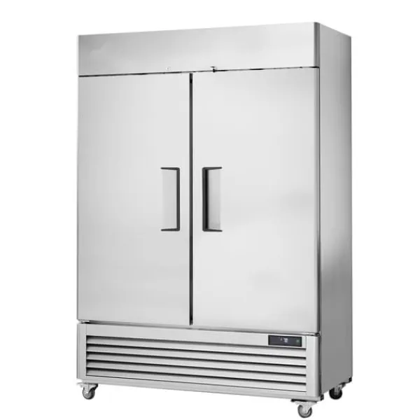 Kommerciel fryser 38,83 Cu.ft, 2-dørs opretstående fryser, automatisk afrimning, rustfrit stål, Reach-in fryser, 6"