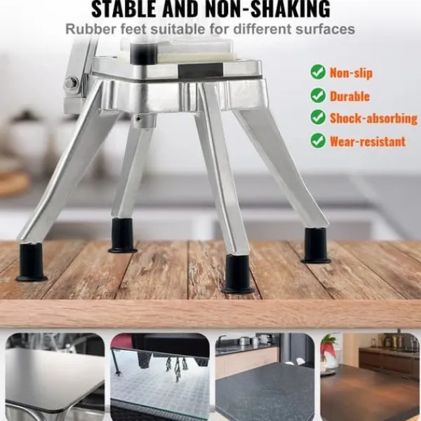 Kommerciel grøntsagshakker med 1/4" klinge. Heavy Duty, professionel maddicer i rustfrit stål til tomater, peberfrugter og svampe. New
