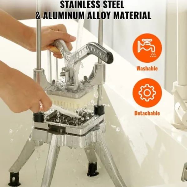 Kommerciel grøntsagshakker med 1/4" klinge. Heavy Duty, professionel maddicer i rustfrit stål til tomater, peberfrugter og svampe. New