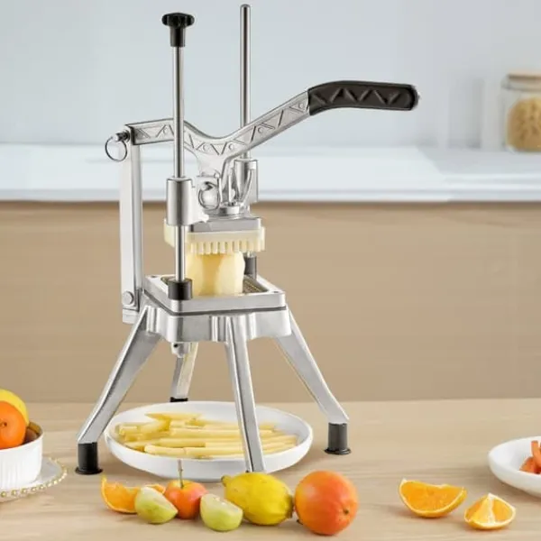 Kommerciel grøntsagshakker med 1/4" klinge. Heavy Duty, professionel maddicer i rustfrit stål til tomater, peberfrugter og svampe. New
