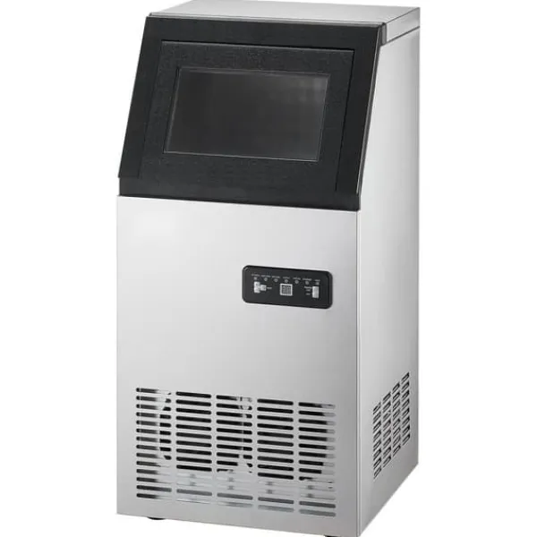 Isproducenter>Kommerciel Ismaskine, Fritstående Skabsmaskine, 110lbs/24H, 36 Isterninger Kapacitet