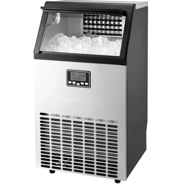 Isproducenter>Kommerciel Ismaskine, Fritstående Kabinetmaskine, 150lbs/24H, 45 Isterninger Kapacitet