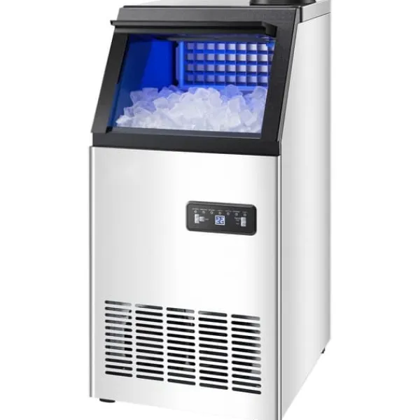 Kommerciel Ismaskine, Fritstående Kabinetmaskine, 120lbs/24H, Producerer 36 Isterninger Online