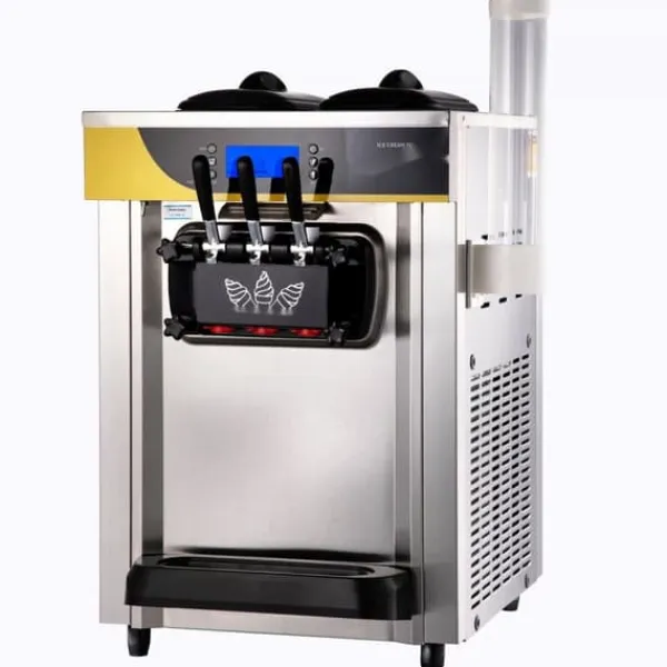 Ismaskine>Kommerciel ismaskine med kapacitet på 22-30L/H og 2200W. Leveres med 2x6L hopper, 2L cylinder, LCD-panel og alarm. Ideel til restaurant