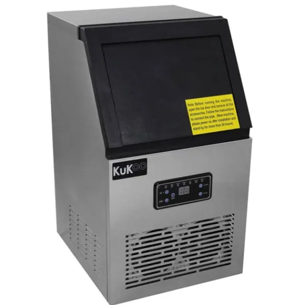 Kommerciel isterningmaskine i rustfrit stål 40 kg/24 timer Restaurant Bar Cafe Hotel IceMaker / GRATIS isknuser Online