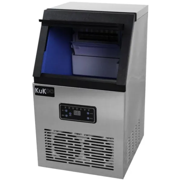 Kommerciel isterningmaskine i rustfrit stål 40 kg/24 timer Restaurant Bar Cafe Hotel IceMaker / GRATIS isknuser Online