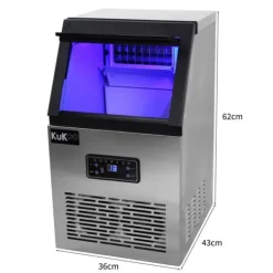 Kommerciel isterningmaskine i rustfrit stål 40 kg/24 timer Restaurant Bar Cafe Hotel IceMaker / GRATIS isknuser Online