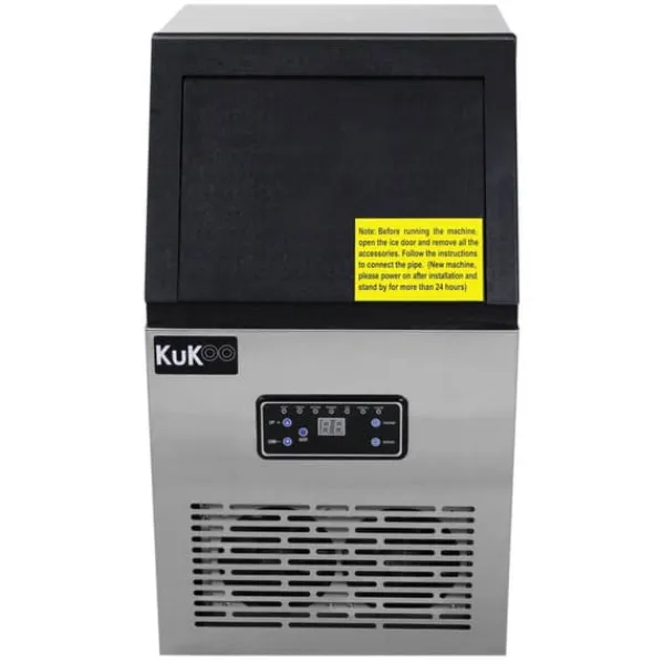 Kommerciel isterningmaskine i rustfrit stål 40 kg/24 timer Restaurant Bar Cafe Hotel IceMaker / GRATIS isknuser Online